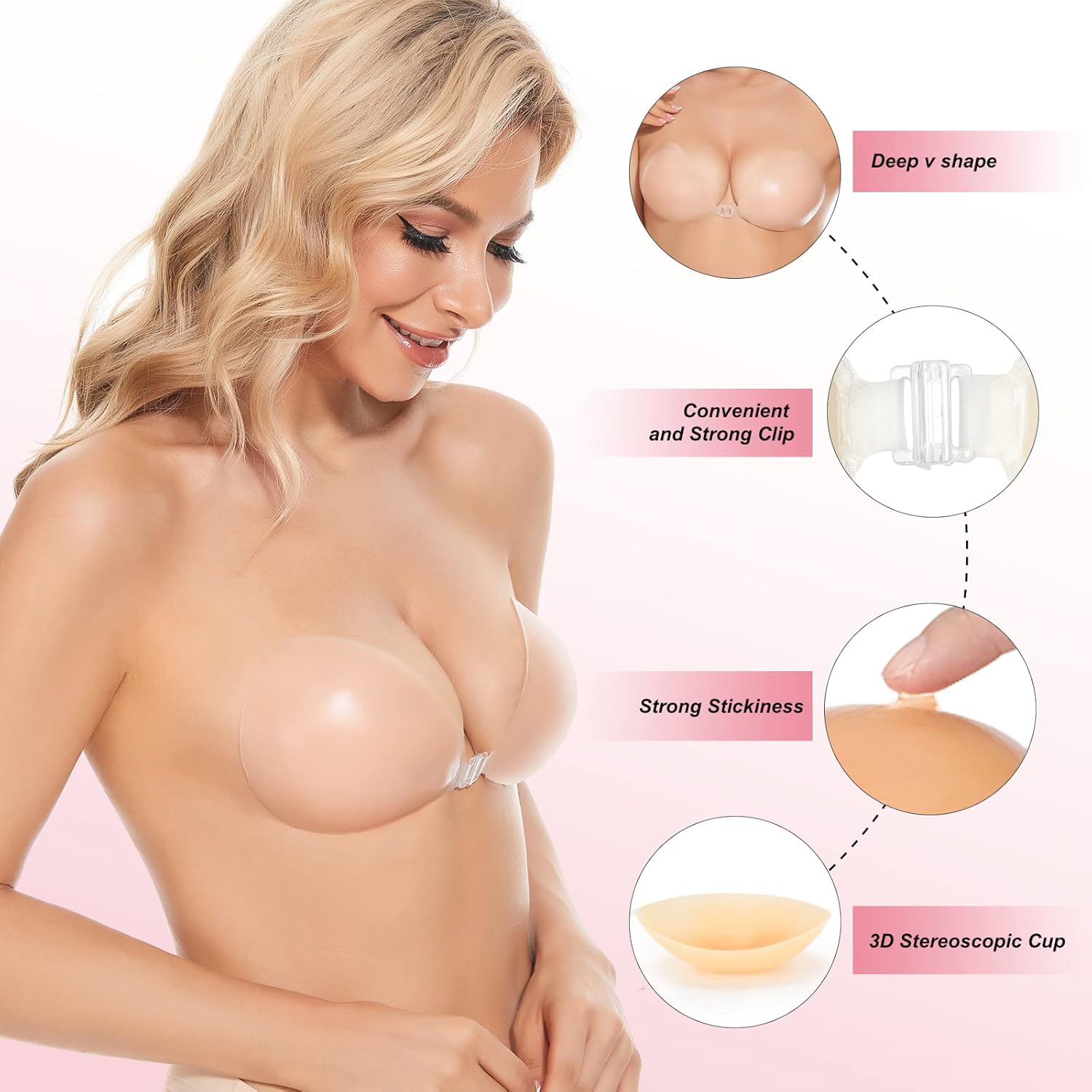 Sticky Bra Push Up Adhesive Br - огляд і ціна Push Up Bra Silicone