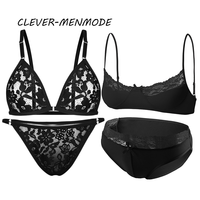Men's Sexy Lace Adjustable Bra - огляд і ціна Lace Bralette Set