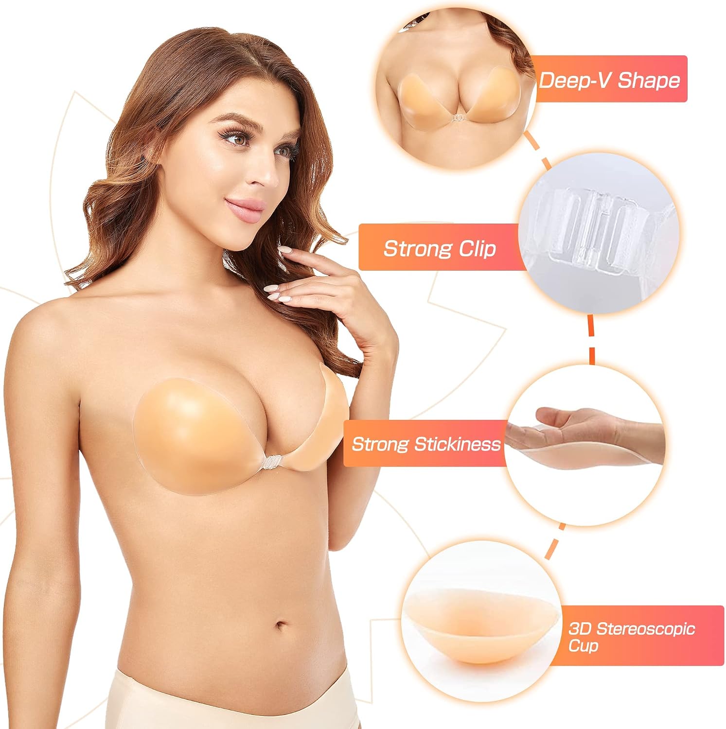 Push-Up Wire-Free Solid Silico - огляд і ціна Push Up Bra Silicone