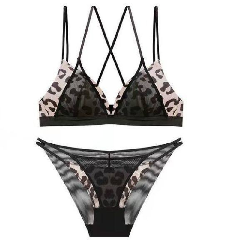 YANFENPRO Stylish Leopard Prin - огляд і ціна Lace Bralette Set